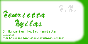 henrietta nyilas business card